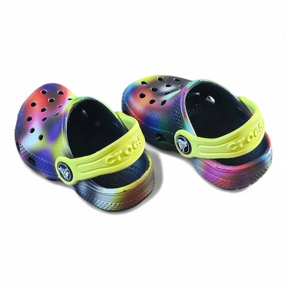 Kids Toddler Unisex Tie-Dye Crocs Classic Clog Size C4